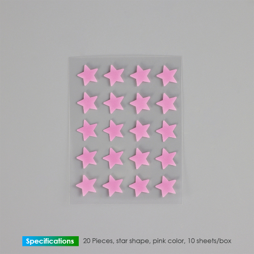 Acne patch-Star shape sticker-20 pieces-Pink color-Hydrocolloid acne patch