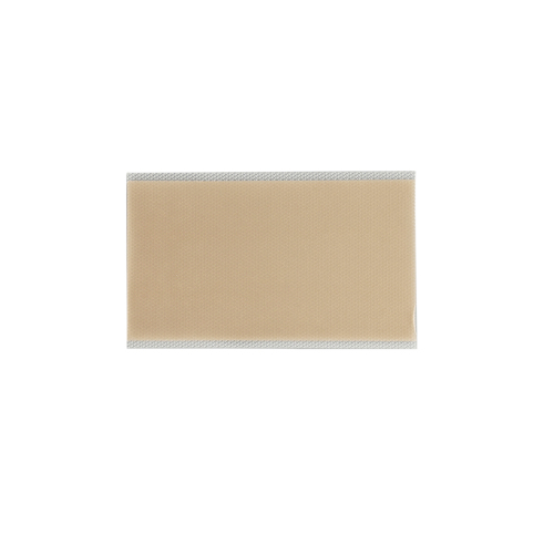 Silicone scar sheet, size 5 cm X 7.5 cm, thickness 0.35mm, color brown, scar care solution