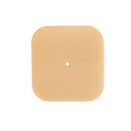 Tracheostomy Foam Dressing With Key-Hole Opening, size 7.5 cm x 7.5 cm/ 3