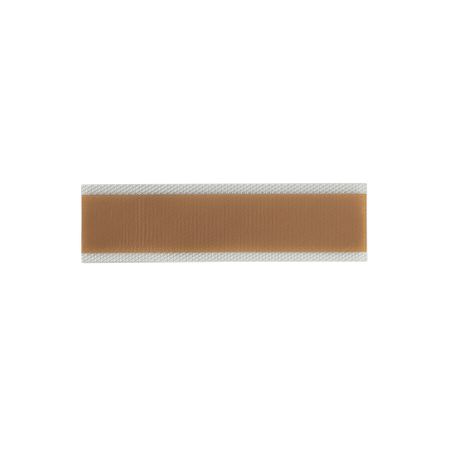 Silicone scar sheet, size 3 cm X 12 cm, thickness 0.4mm, color dark brown, scar care solution