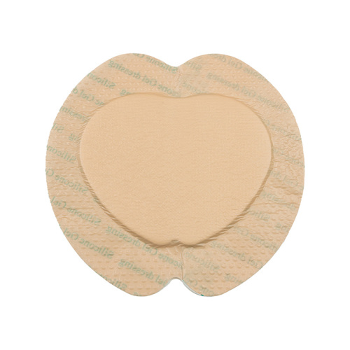 Sacral Foam Dressing, Silicone adhesive with boarder, Size 18 x 18 cm / 7"x7", matt PU film backing, Bed Sore Treatment Bandage for Sacrum