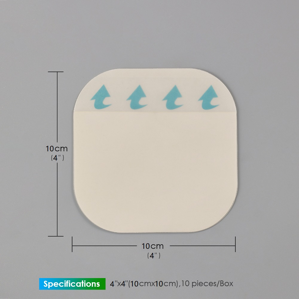 Ultra-thin Hydrocolloid dressing, size 10 cm x 10 cm / 4"x 4", Thickness 0.3mm, 0.4mm, 0.5mm, 0.6mm customizable solutions
