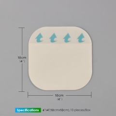 Ultra-thin Hydrocolloid dressing, size 10 cm x 10 cm / 4"x 4", Thickness 0.3mm, 0.4mm, 0.5mm, 0.6mm customizable solutions