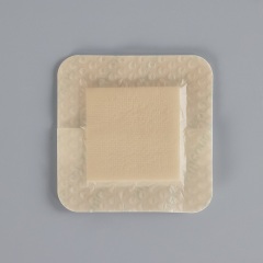 Silicone Self-Adhesive Foam Dressings With Border, Size 5 cm x 5 cm / 2'' x 2'', Advanced Wound Care Solution