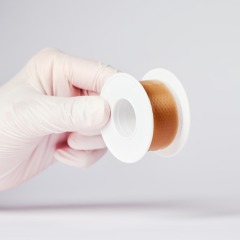 Silicone scar tape roll, size Width 2.5 cm, Lenth 1 m~5 m, color brown, scar care solution