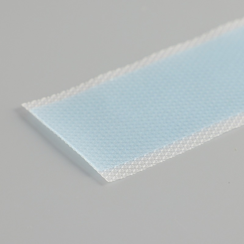 Silicone scar sheet, size 4 cm X 15 cm, color blue, scar care solution