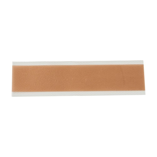 Silicone scar sheet, size 2 cm X 7 cm, thickness 0.4mm, color dark brown, scar care solution
