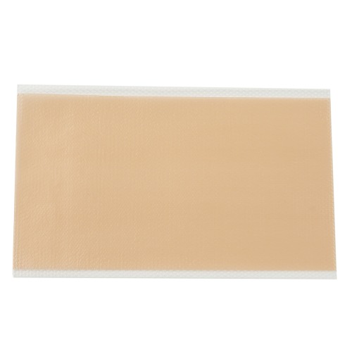 Silicone scar sheet, size 5 cm X 7.5 cm, color brown, scar care solution