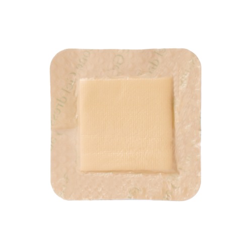 Silicone Adhesive Foam Dressings Bordered, Size 7.5 cm x 7.5 cm / 3'' x 3'', Advanced Wound Care Solution