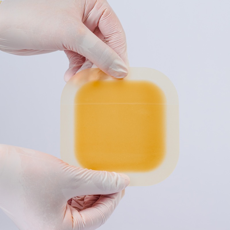 Bordered Hydrocolloid Dressing, size 10 cm x 10 cm / 4"x 4", Adhesive And Bordered , Advanced Wound Care Solution