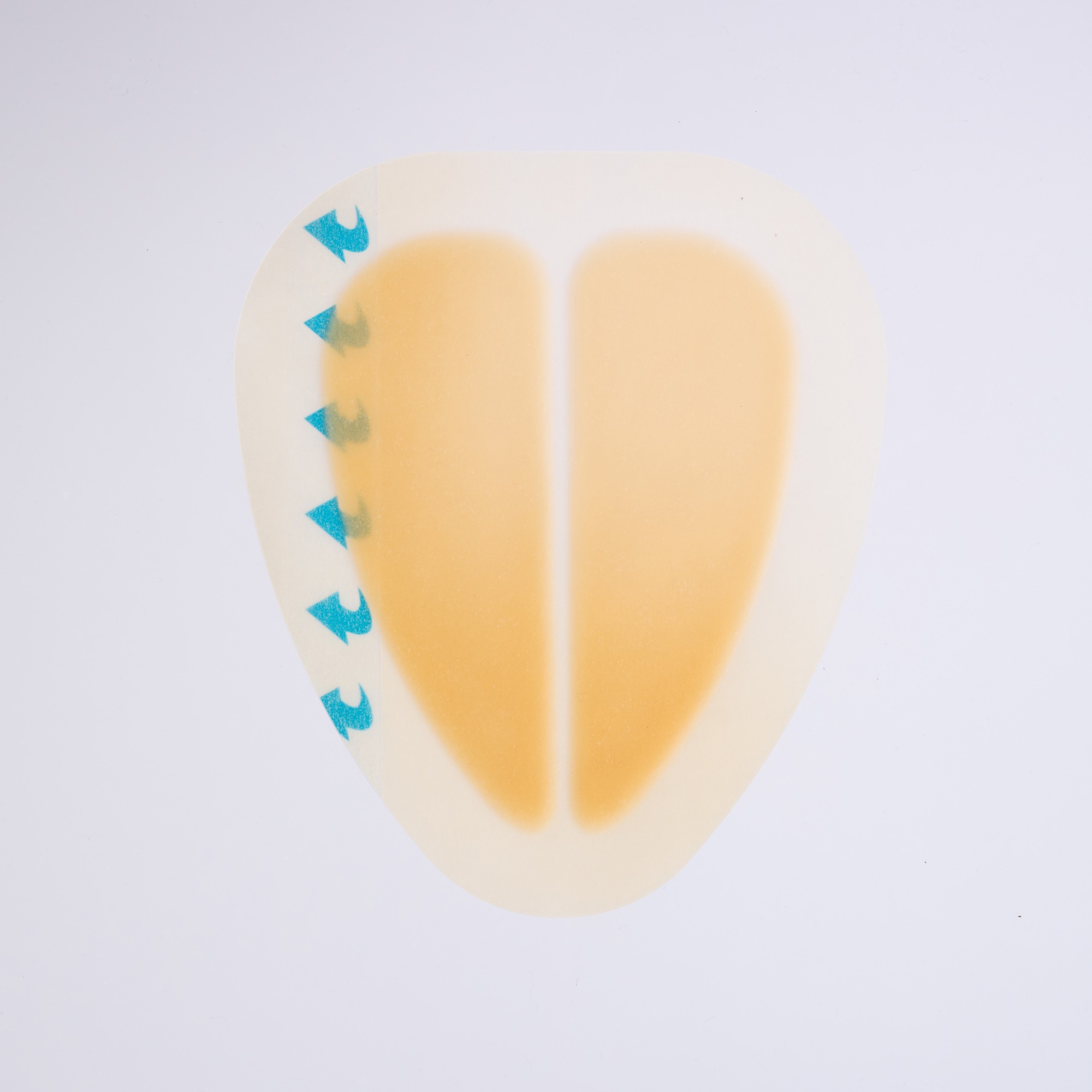 Sacral hydrocolloid dressing, size 15 cm x 18 cm, aesidhve bordered hydrocolloid bandage