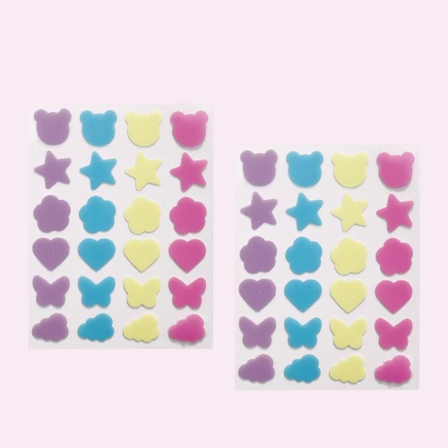 Acne patch-Multishape sticker-24 pieces-Multicolor-Hydrocolloid acne patch