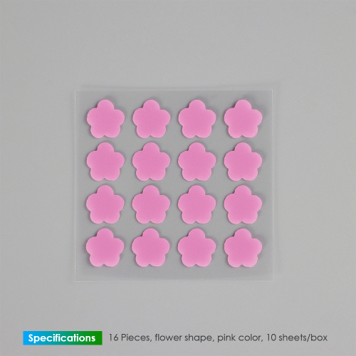 Acne patch-flower shape sticker-16 pieces-pink color-Hydrocolloid acne patch