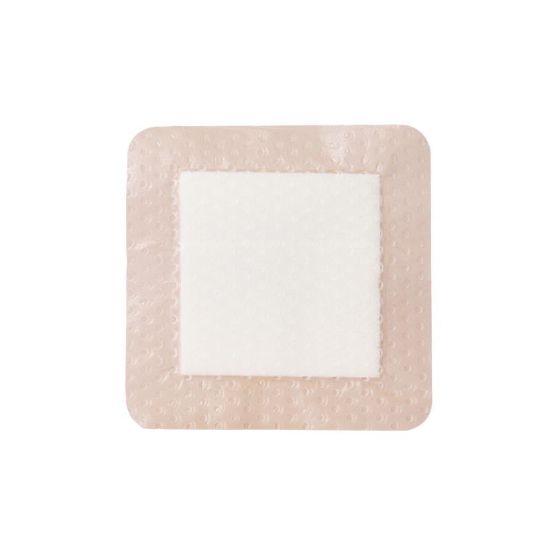 Silicone Adhesive Foam Dressing With Border, Size 10 cm x 10 cm / 4'' x 4'', Advanced Wound Care Solution