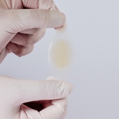 Foot patch hydrocolloid-Watch shape-L size-28mmx69mm-Blister bandage