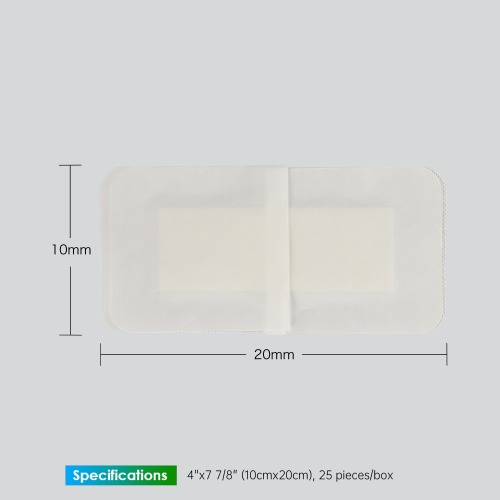 Alginate Dressing with Adhesive Border, size 10 cm x 20 cm, Advanced Wound Care Solution, Suitable for cuts and lacerations, Post Surgical Wounds.