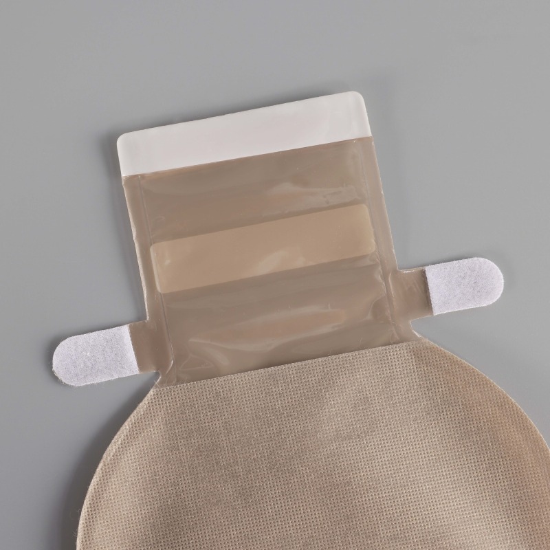 Two-piece Drainable Ostomy Pouch-Velcro strip-PET backing-Secure and Comfortable Stoma Care