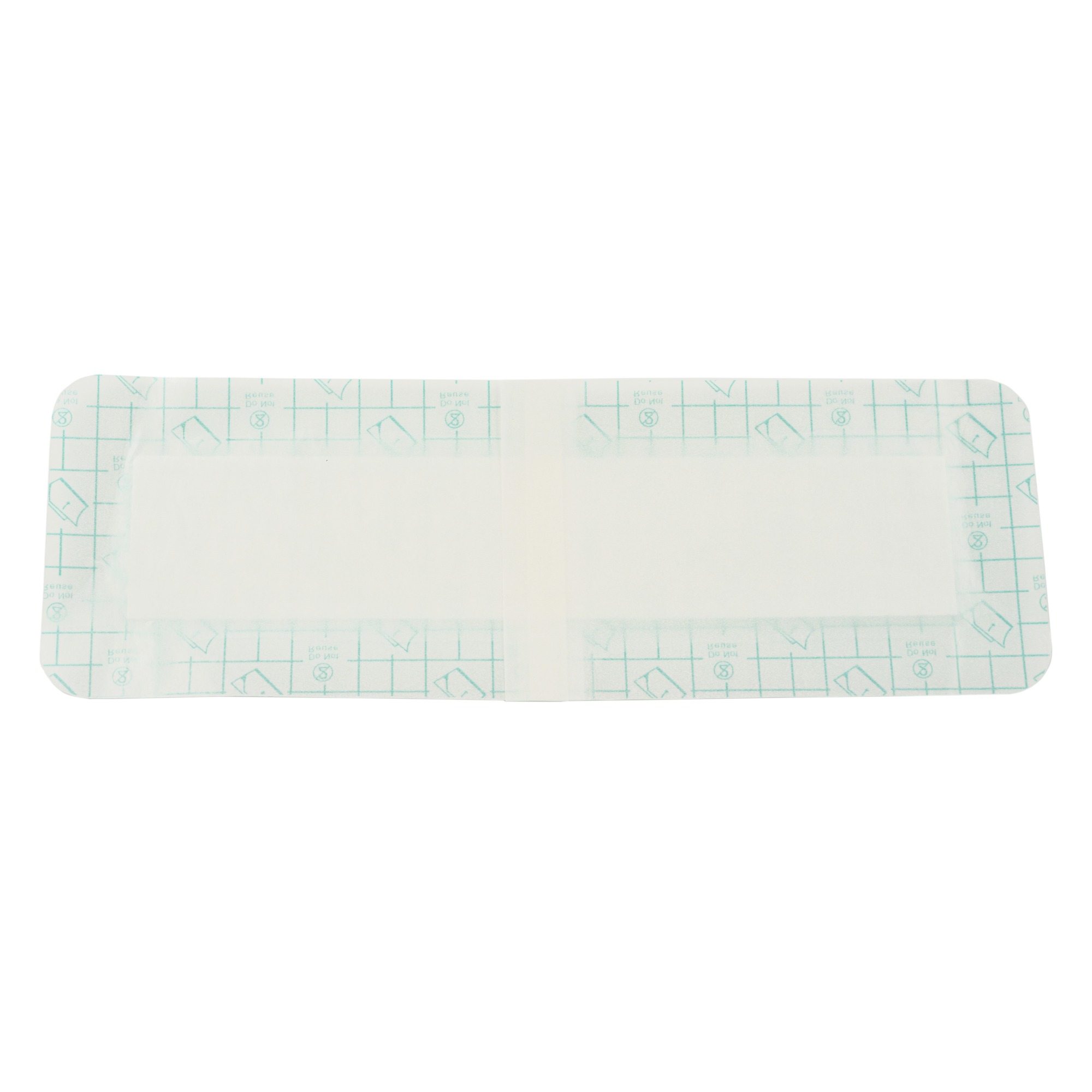 Transparent Film Dressing with pad-Size 10 x 20 cm-Grid Pattern Style- Waterproof breathable Wound care Adhesive Bandage