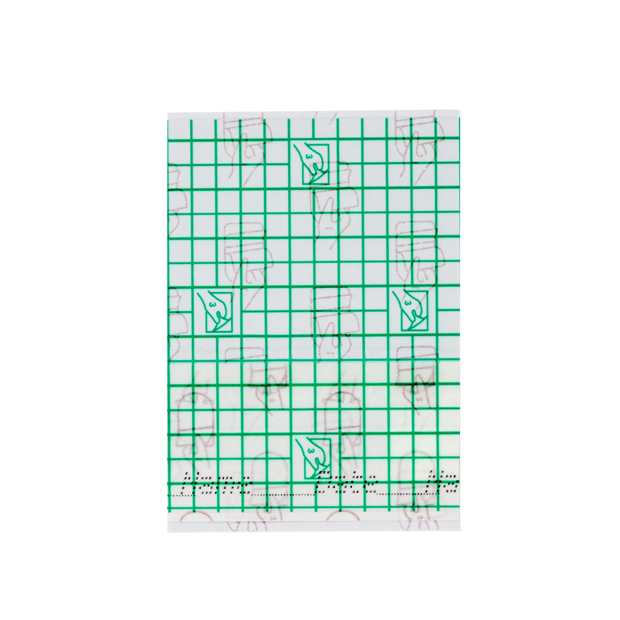 Transparent Film Dressing-Size 6 x 7 cm-Grid Pattern Style- Waterproof breathable Wound care Adhesive Bandage