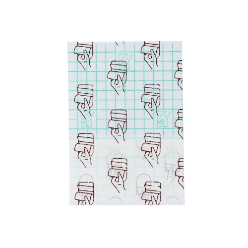 Transparent Film Dressing-Size 6 x 7 cm-Grid Pattern Style- Waterproof breathable Wound care Adhesive Bandage