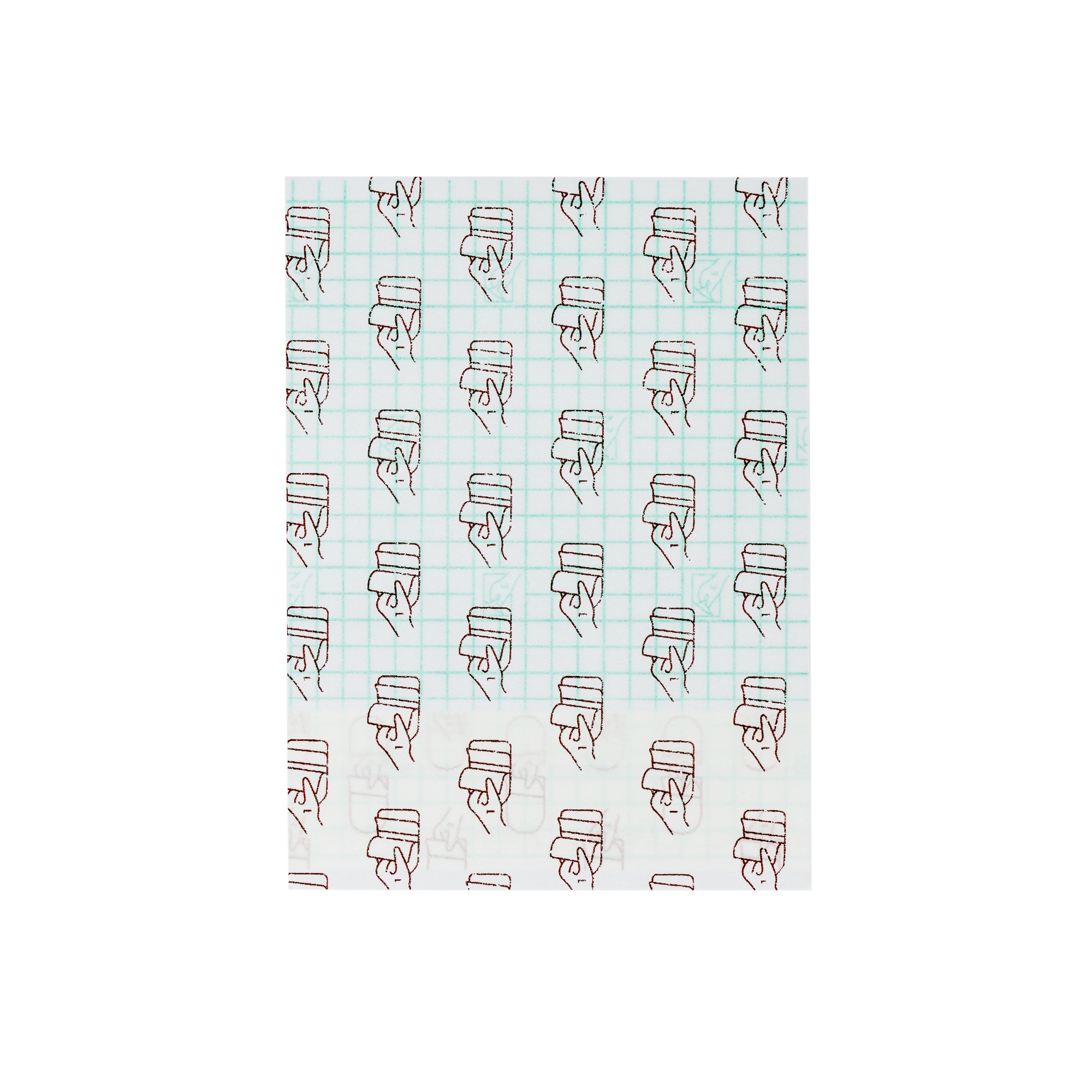 Transparent Film Dressing-Size 10 x 12 cm-Grid Pattern Style- Waterproof breathable Wound care Adhesive Bandage