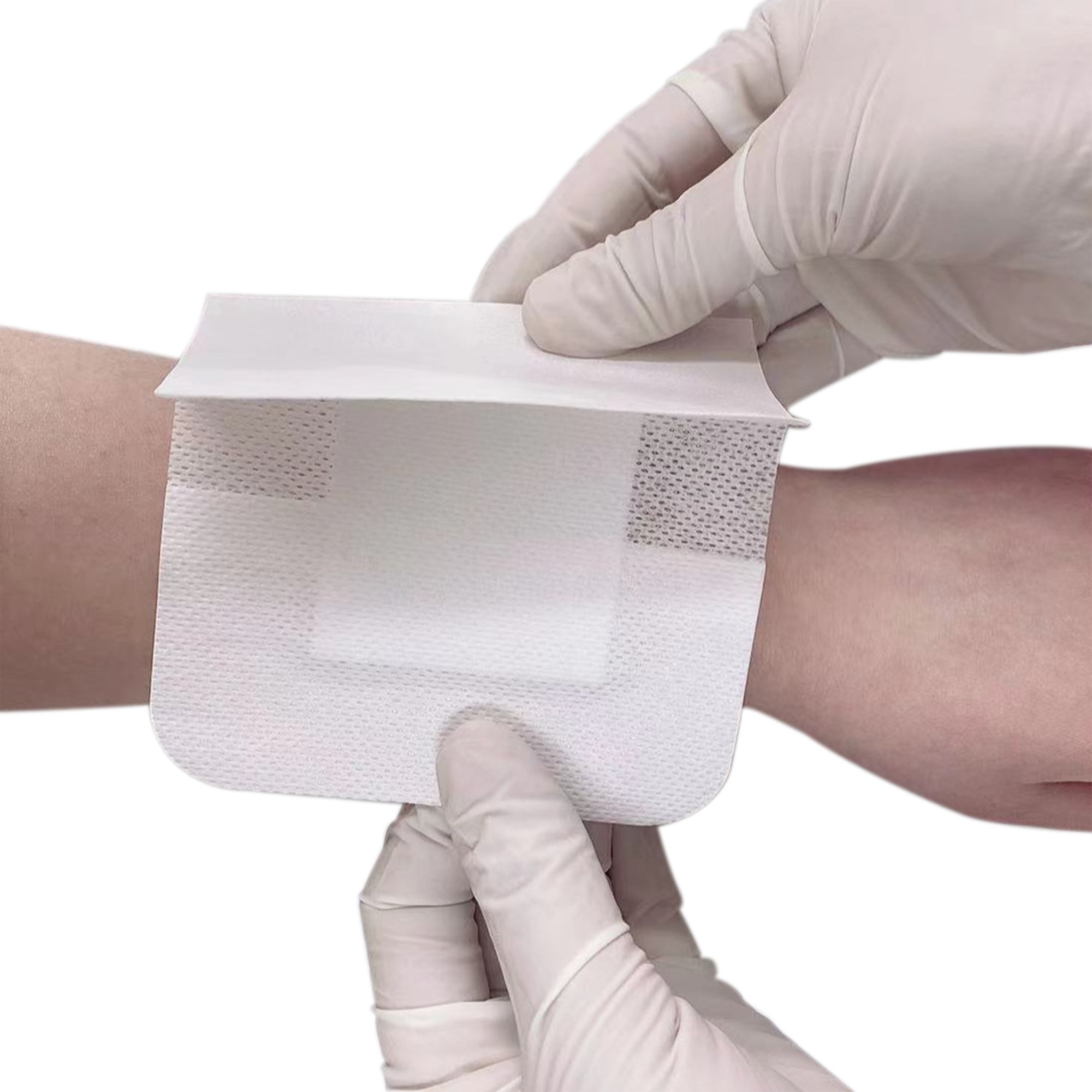Medical non-woven dressing with pad-Non-Size 10 x 10 cm-with Absorbent pad