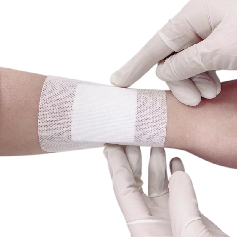 Medical non-woven dressing with pad-Non-Size 10 x 10 cm-with Absorbent pad
