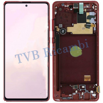 Samsung Note 10Lite N770F Display Originale + Frame Service Pack Rosso