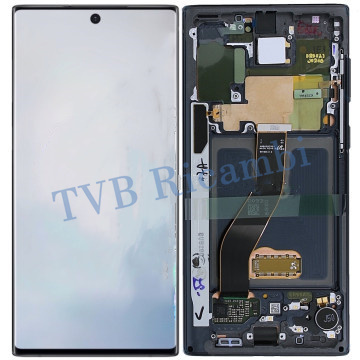 Samsung Note 10 N970F Display Originale Smontato + Frame Nero