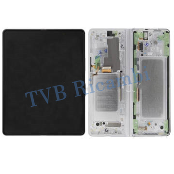 Samsung Z Fold 3 5G 2021 F926B Display Originale + Frame Service Pack Argento Bianco