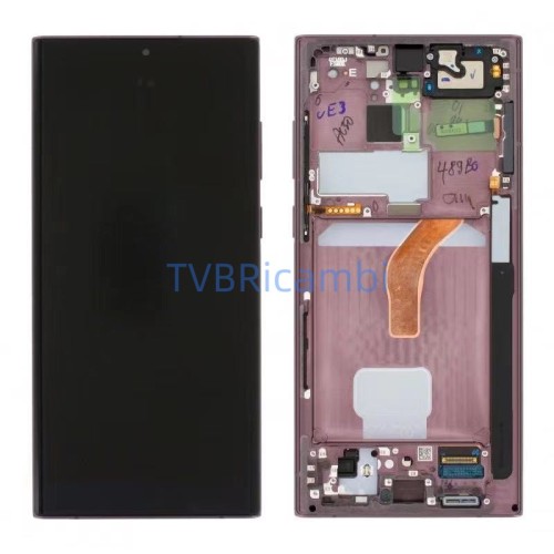 Samsung S22Ultra 5G S908B 售后原装总成带框 紫
