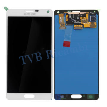 Samsung Note 4 N910F Display Originale Con Frame Service Pack Bianco