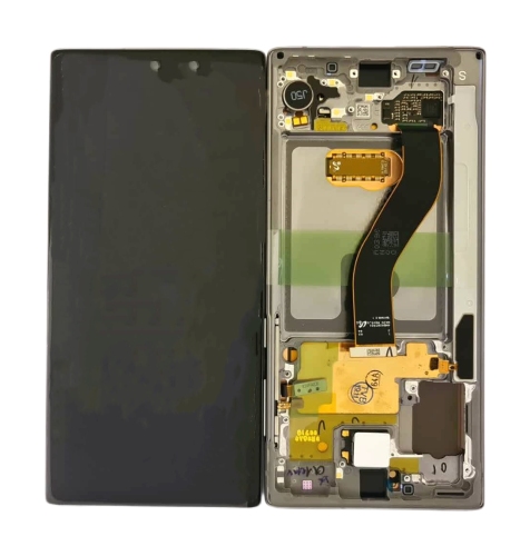Samsung Note 10 N970F Display Rigenerato + Frame Argento Grigio