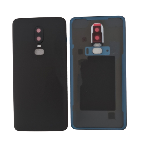 One Plus 6 Cover Posteriore ORIGINALE + Supporto Fotocamera Opaco Nero A6000 A6003