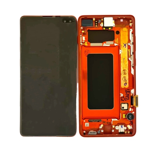 Samsung S10Plus G975F Display Originale + Frame Service Pack Rosso