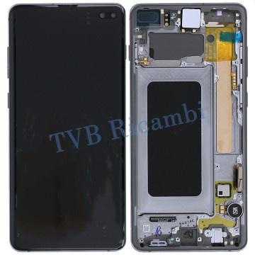 Samsung S10Plus G975F Display Originale + Frame Service Pack Nero