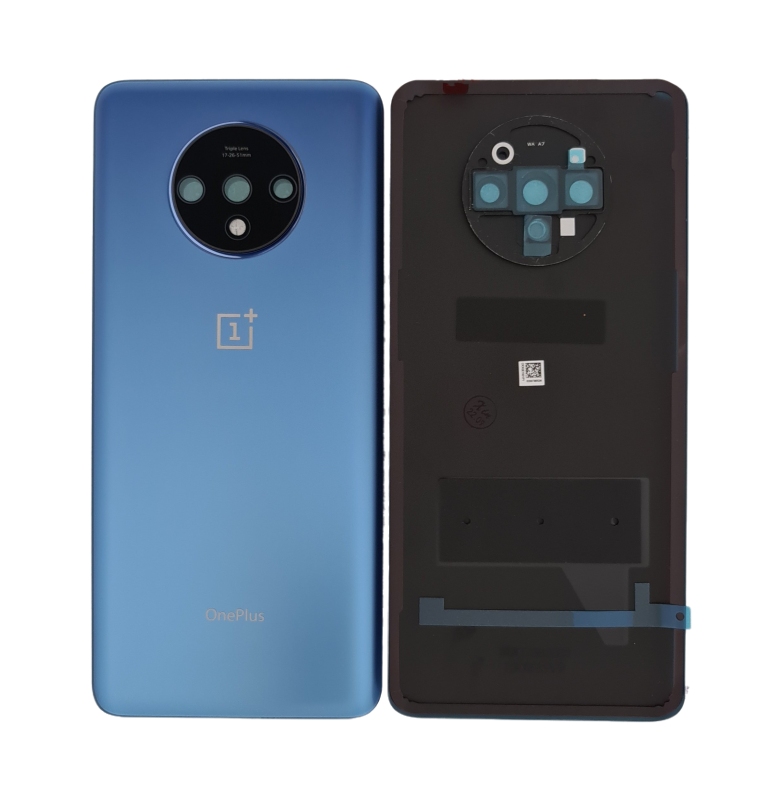 One Plus 7T Cover Posteriore ORIGINALE + Supporto Fotocamera Blu HD1901 HD1903 HD1900 HD1907 HD1905