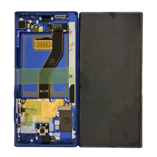 Samsung Note 10Plus N975F N976B Display Originale + Frame Service Pack Blu