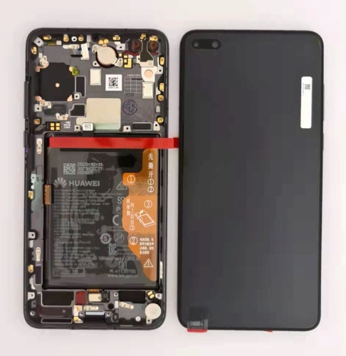 Huawei P40 Display ORIGINALE + Frame + Batteria Service Pack Nero ANA-NX9 ANA-LX4