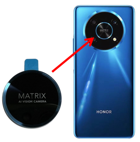 Huawei Honor Magic 4Lite 4G Magic 4Lite 5G Piccola Lente Sul Retro Della Copertina Blu ANY-LX1 ANY-LX2 ANY-LX3 ANY-NX1