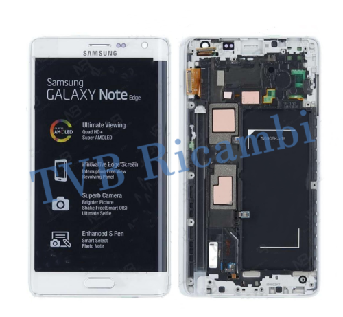 Samsung Note Edge N915F Display Originale Con Frame Bianco