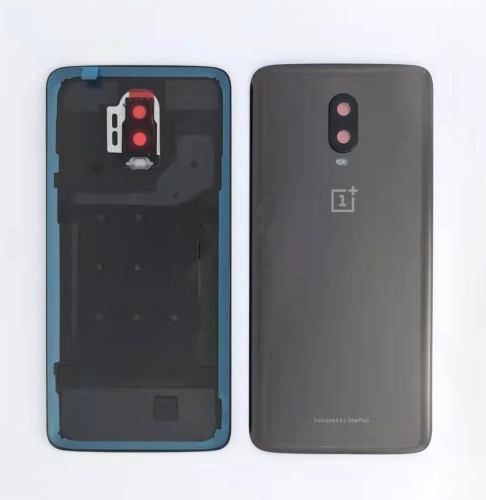 One Plus 6T Cover Posteriore ORIGINALE + Supporto Fotocamera Nero Lucido A6010 A6013
