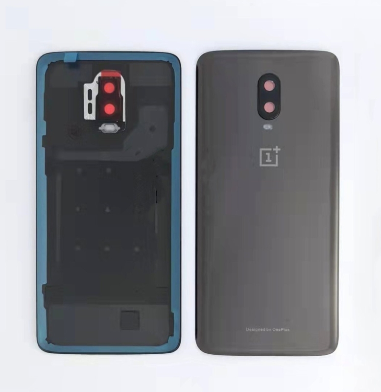 One Plus 6T Cover Posteriore ORIGINALE + Supporto Fotocamera Nero Lucido A6010 A6013