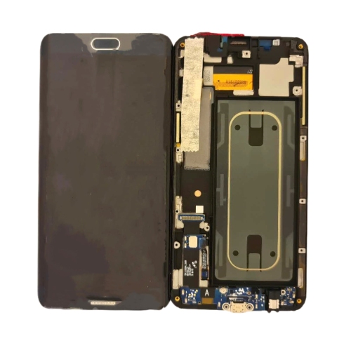 Samsung S6 Edge Plus G928F Display ORIGINALE Cambiato Vetro + Frame BluNero