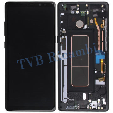 Samsung Note 8 N950F Display Rigenerato Con Frame Nero V1