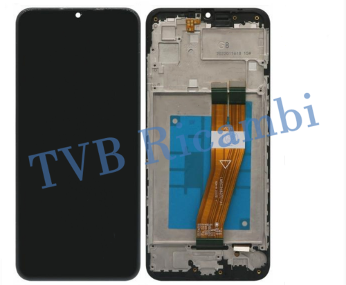 Samsung A035G A03 2021 Display Originale Con Frame Service Pack (Versione Europea) Nero