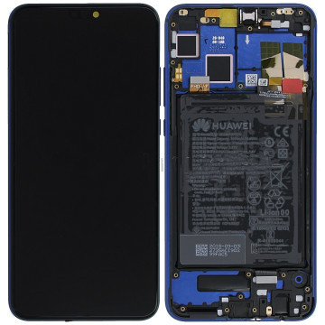 Huawei Honor 9X LITE Display ORIGINALE Con Frame E Batteria Service Pack Blu SN-L11 JSN-L21 JSN-L42