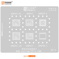 BGA Reballing stencil Qualcomm CPU (QU2)
