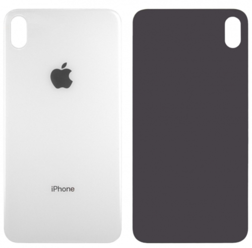 IPhone XS Max Cover Posteriore Di Vetro (Buco Grande) Bianco