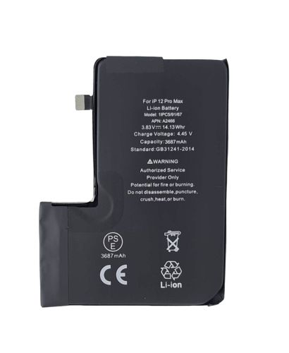 IPhone 12Pro Max 电池 3687MAH (可诊断,显示电池健康度100%DEJI 工厂生产,没Logo)